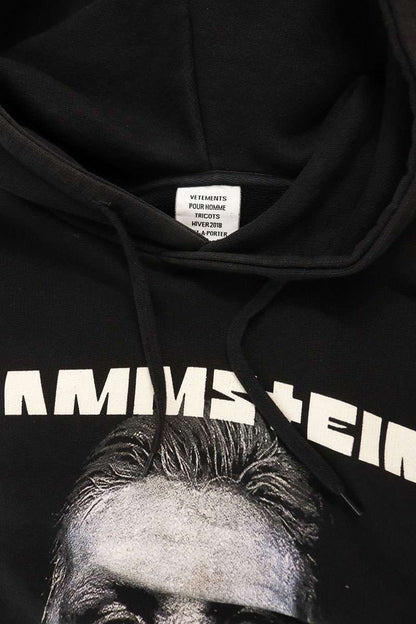 VETEMENTS 17AW Artwork Print Oversized Hoodie Black Size S