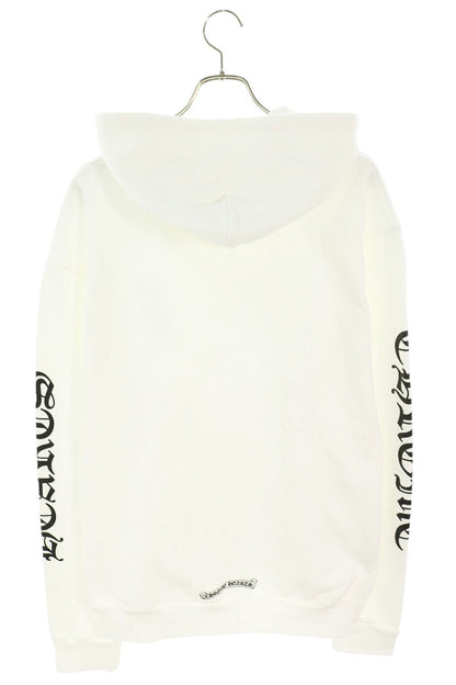 Chrome Hearts Arm Logo Print Pullover Hoodie White Size L