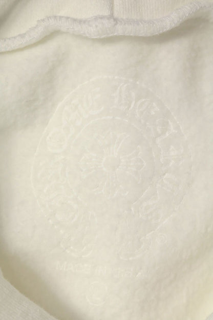 Chrome Hearts Arm Logo Print Pullover Hoodie White Size L