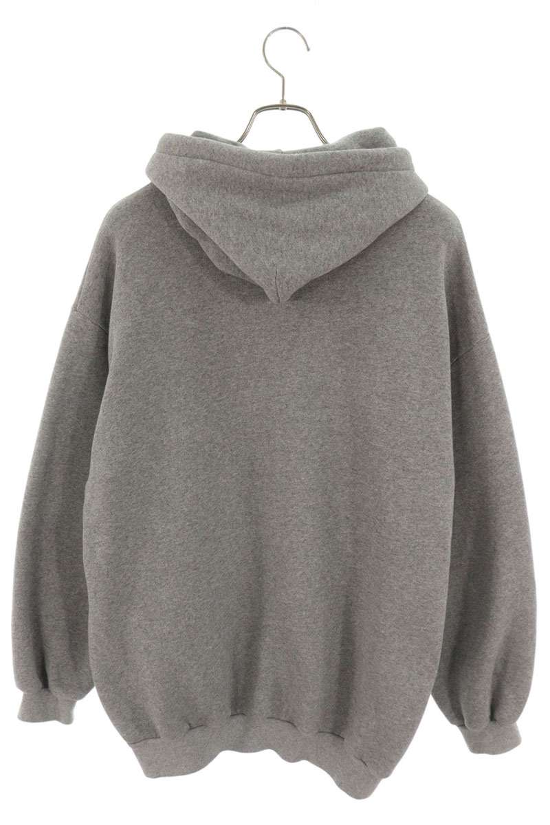 BALENCIAGA BB Logo Pullover Hoodie Gray Size S