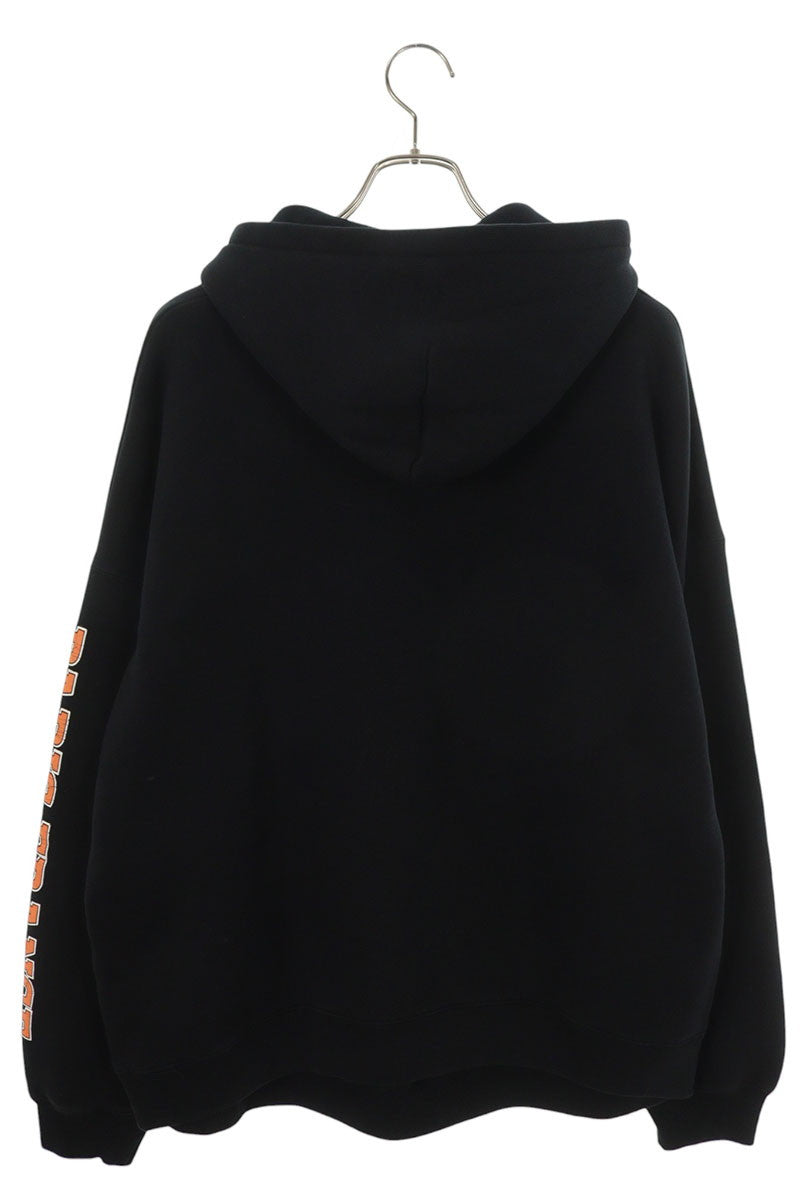 BALENCIAGA 22SS College Logo Pullover Hoodie Black Size 2