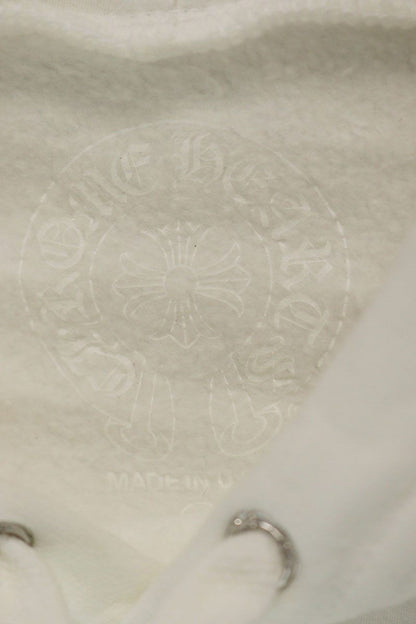 Chrome Hearts Sleeve Logo Print Hoodie White/Black Size M