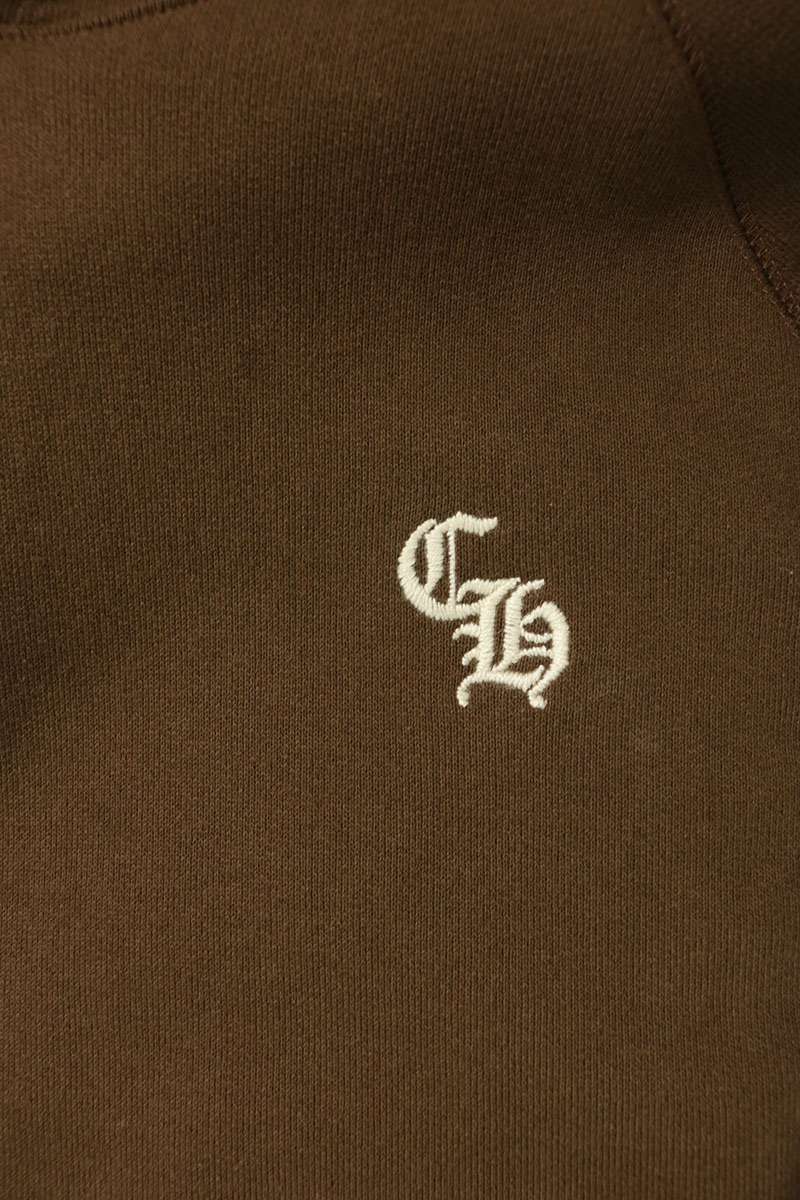Chrome Hearts SLOW RIDE CH Logo Hoodie Brown/White Size XL