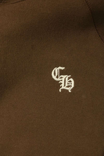 Chrome Hearts SLOW RIDE CH Logo Hoodie Brown/White Size XL