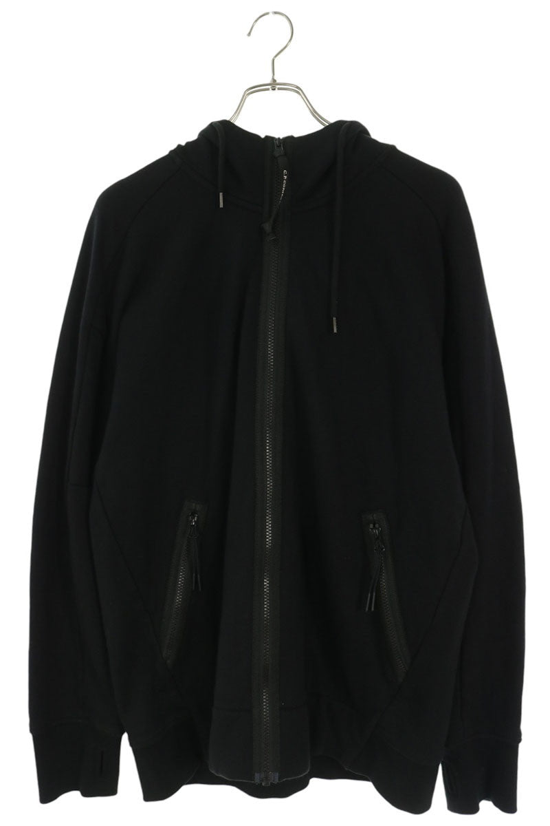 C.P.COMPANY Goggle Hood Zip Up Hoodie Black Size XL