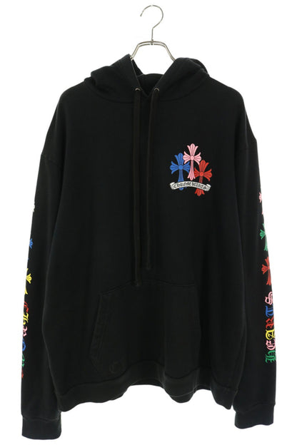 Chrome Hearts Multicolor Cemetery Cross Hoodie Black Size L