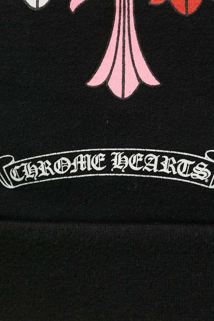 Chrome Hearts Multicolor Cemetery Cross Hoodie Black Size L