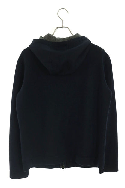 VALENTINO Rockstud Bonded Zip Hoodie Navy Size S
