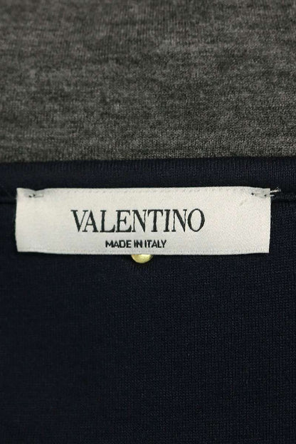 VALENTINO Rockstud Bonded Zip Hoodie Navy Size S