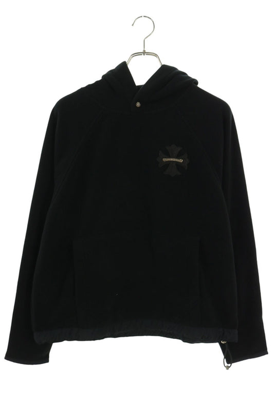 Chrome Hearts GRP Y NOT CH Patch Fleece Hoodie Black Size XS