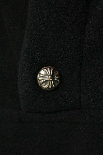 Chrome Hearts GRP Y NOT CH Patch Fleece Hoodie Black Size XS