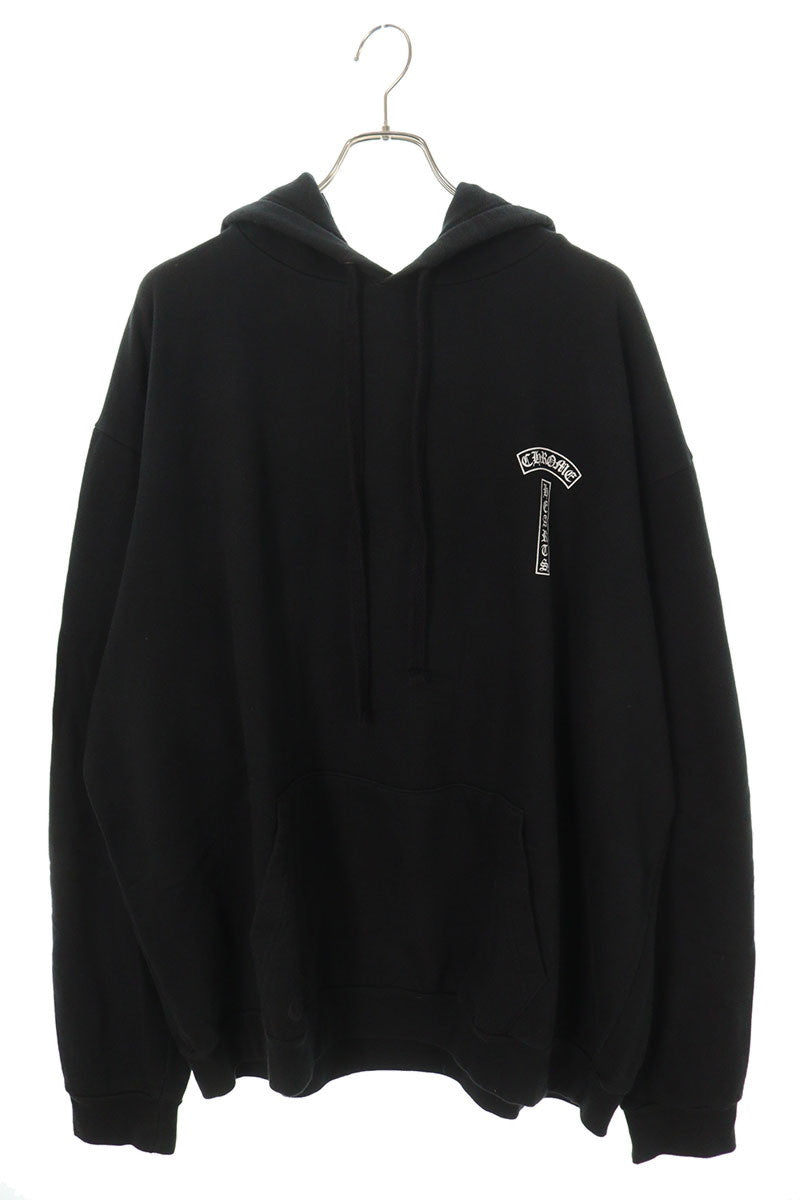 Chrome Hearts T-Bar Logo Print Pullover Hoodie Size XXL