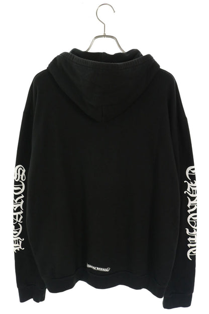 Chrome Hearts Vertical Logo Arm Zip Hoodie Black Size XL