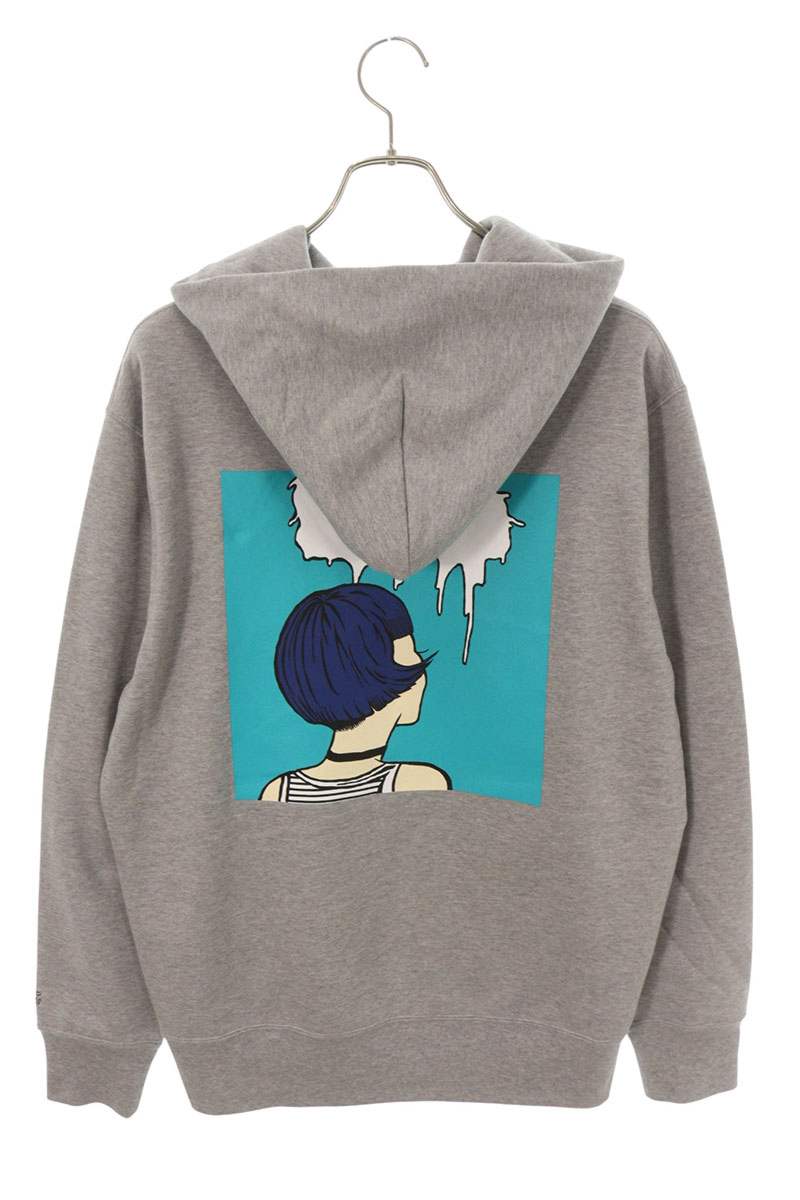 GOD SELECTION XXX Gray Graphic Print Hoodie Size L