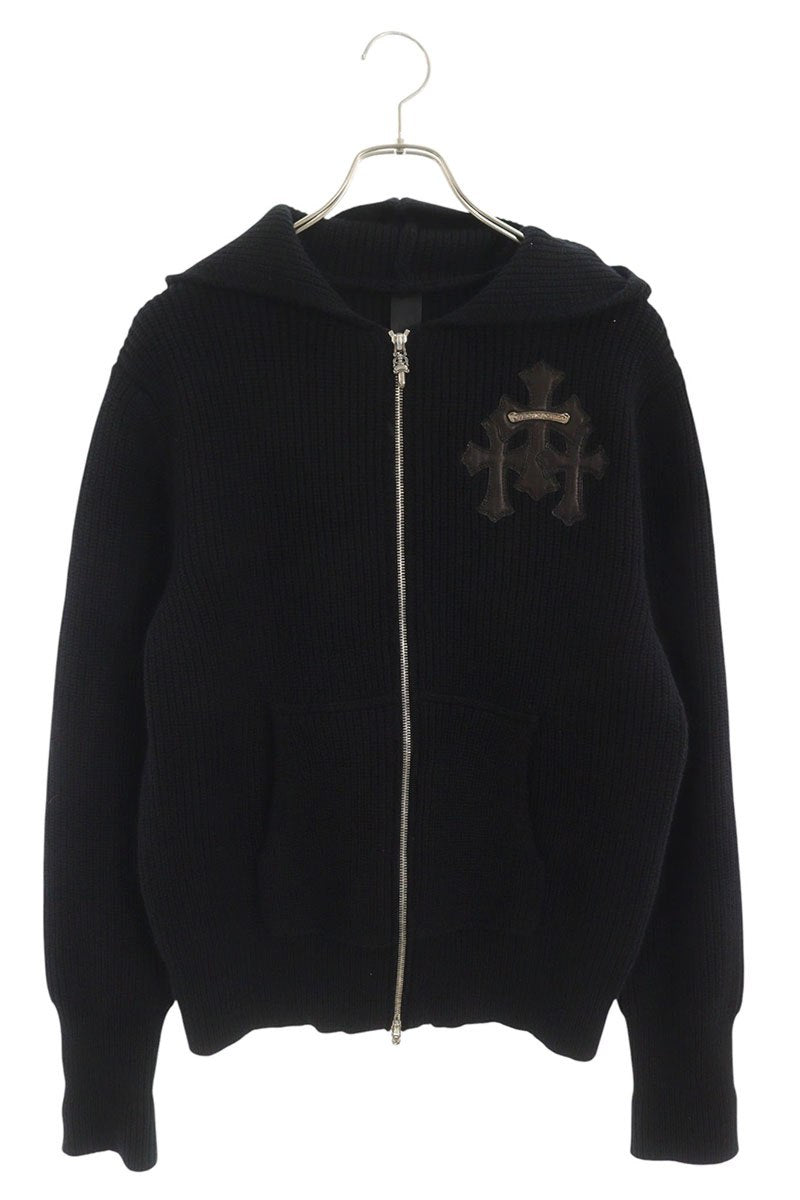Chrome Hearts BAIT&TACKLE Cashmere Cross Zip Hoodie Size S
