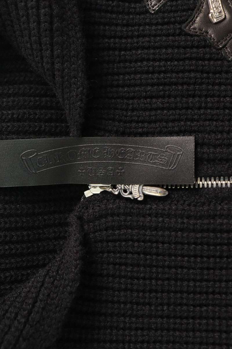 Chrome Hearts BAIT&TACKLE Cashmere Cross Zip Hoodie Size S