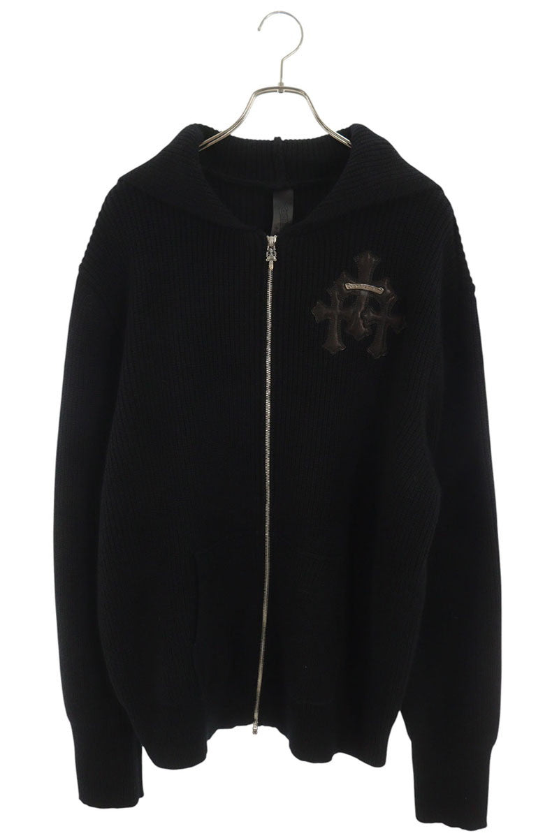 Chrome Hearts Cashmere Cross Patch Zip Hoodie Size XXL
