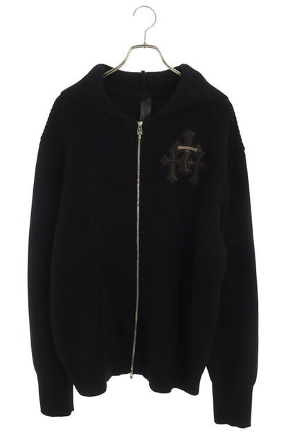 Chrome Hearts Cashmere Cross Patch Zip Hoodie Size XXL