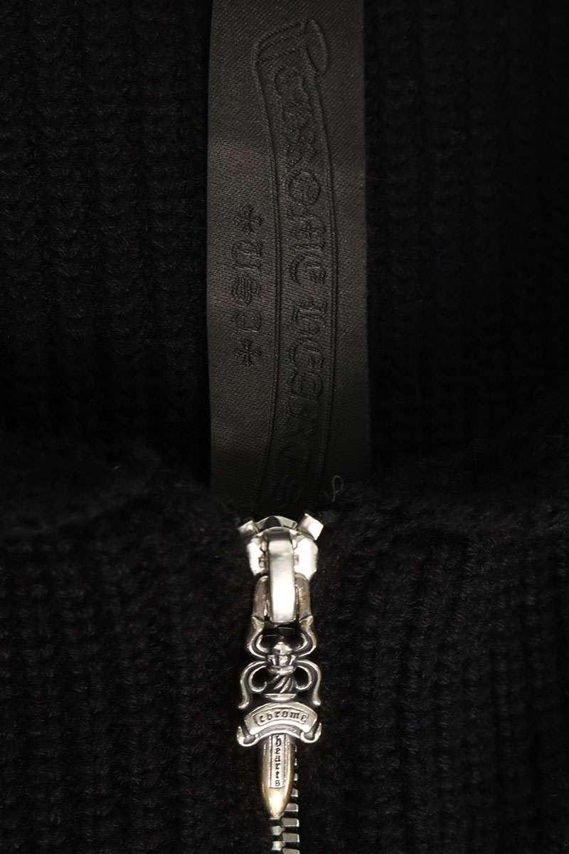 Chrome Hearts Cashmere Cross Patch Zip Hoodie Size XXL