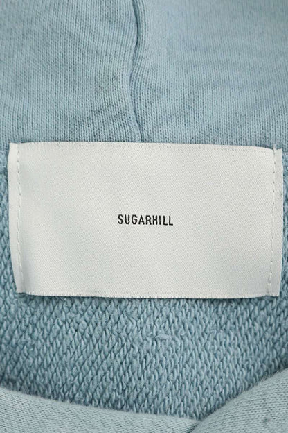 SUGARHILL Cotton Damaged Faded Hoodie Light Blue Size 2