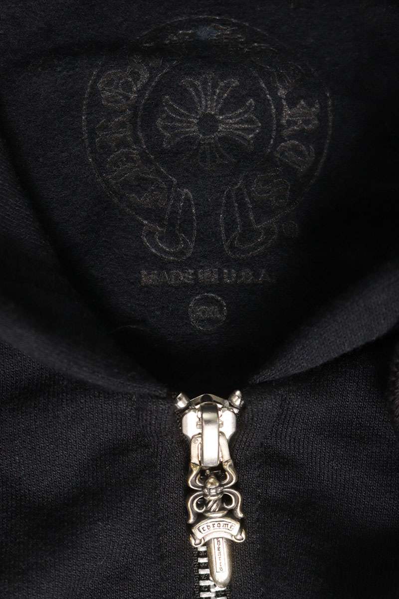 Chrome Hearts Osaka Ltd Back Horseshoe Zip Hoodie Size XXL