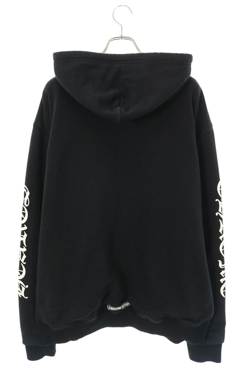 Chrome Hearts THRML HD ZIP Sleeve Logo Print Hoodie Size XL