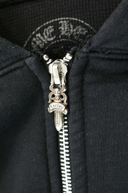 Chrome Hearts THRML HD ZIP Sleeve Logo Print Hoodie Size XL