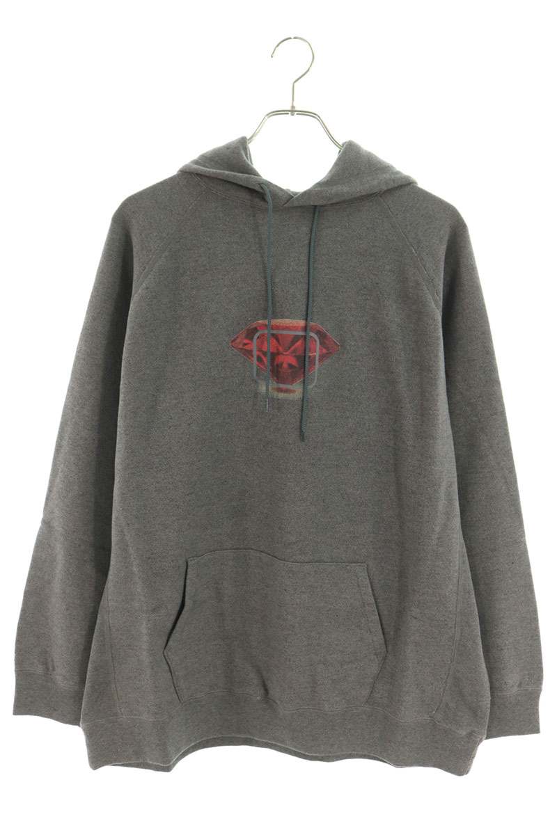 SEQUEL 25AW Ruby Print Hoodie Gray Size S