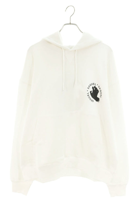SEQUEL 25AW Santa Cruz Logo Print Hoodie White Size XL