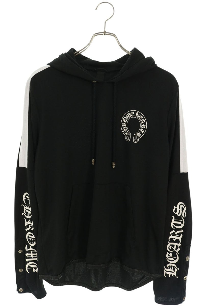 Chrome Hearts Cross Button Horseshoe Mesh Hoodie Size S