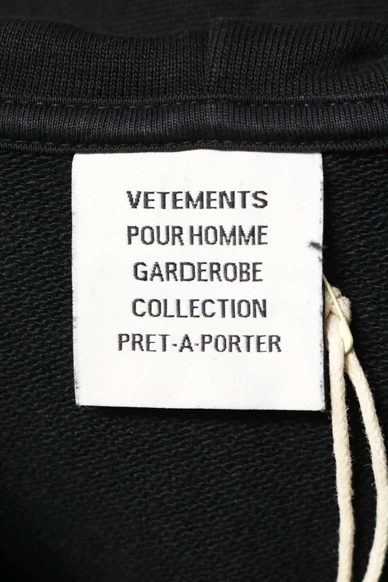 VETEMENTS 26AW Embroidered Zip Hoodie Cotton Blend Size S