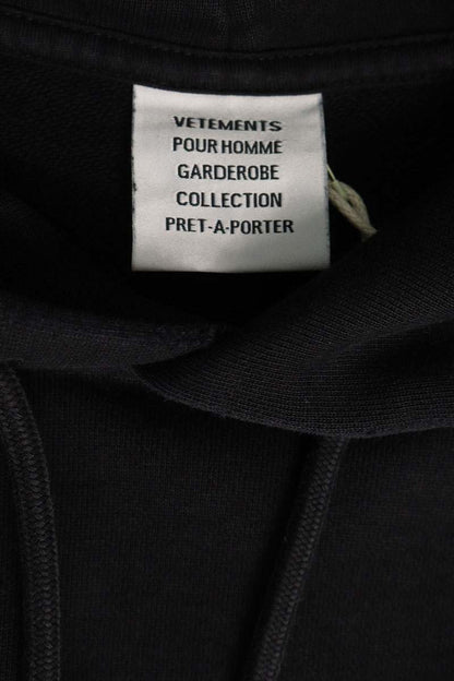 VETEMENTS 26AW Biker Cross Logo Pullover Hoodie Black Size L