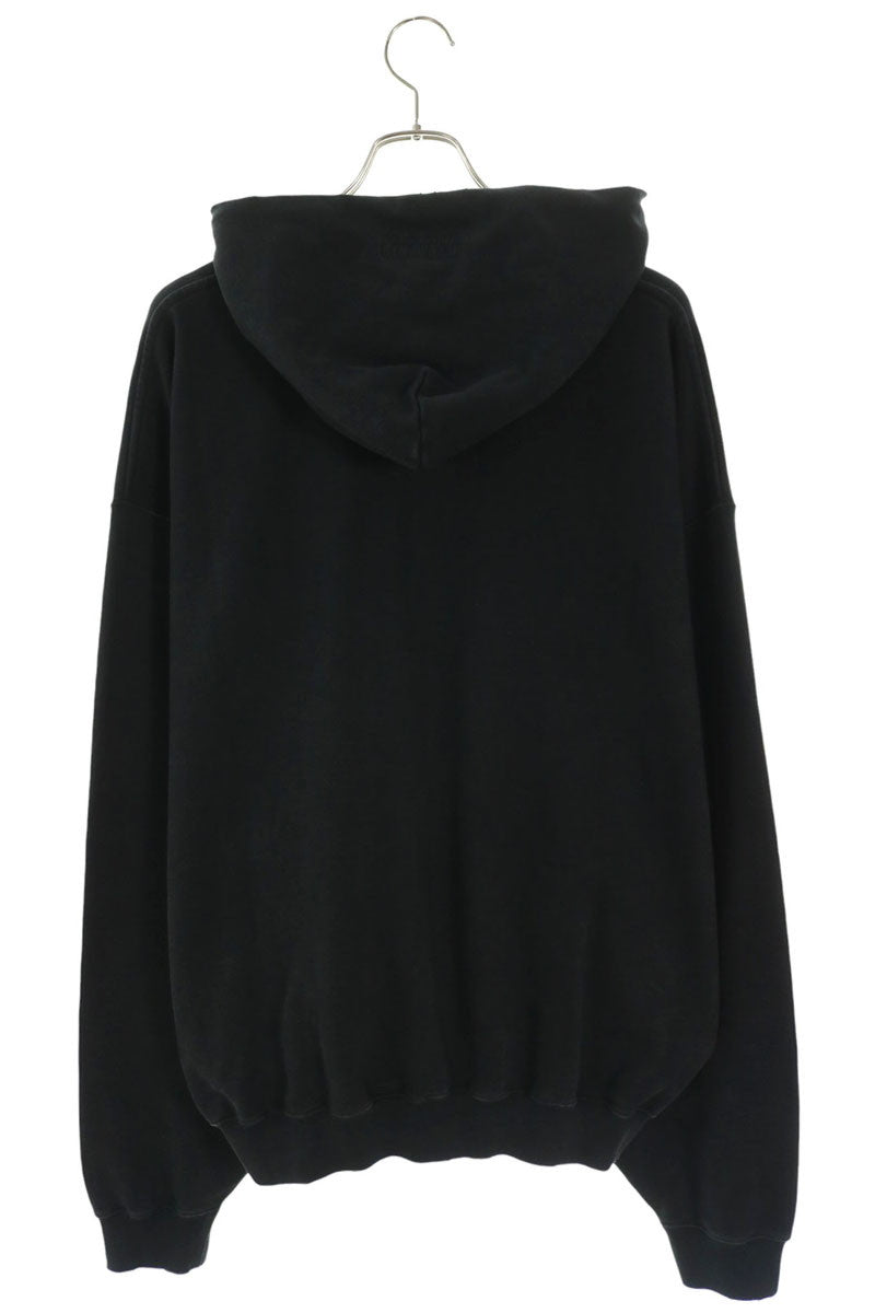 VETEMENTS 26AW Peace Motif Zip Up Hoodie Black Size M