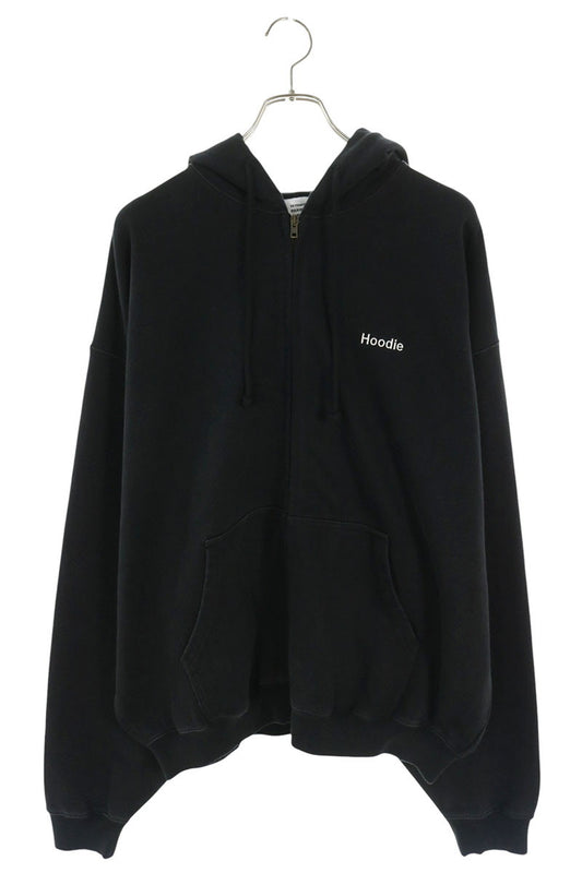 VETEMENTS 26AW Lettering Zip Up Hoodie Black Size M