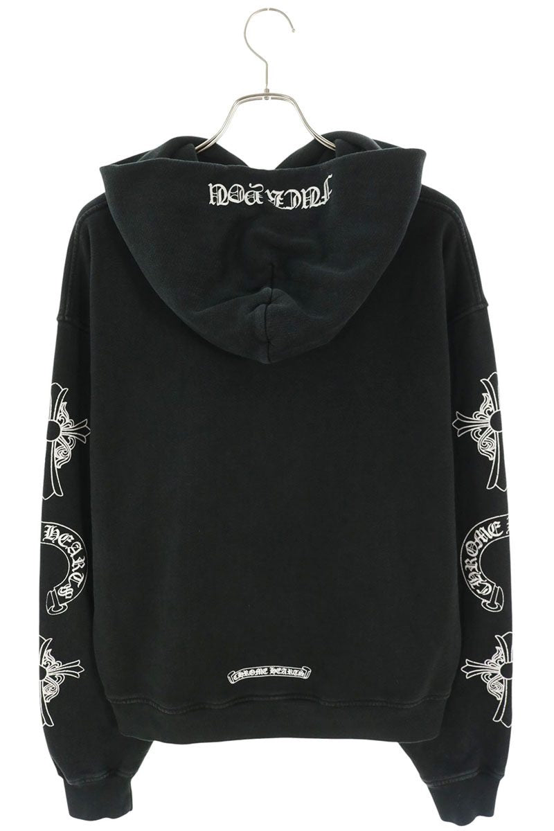Chrome Hearts SOAP N WATER Vintage Wash Hoodie Black Size M