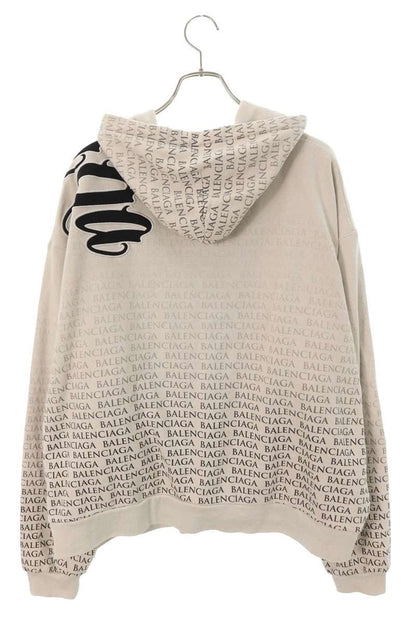 BALENCIAGA Big B Oversized Cotton Hoodie White Size XL