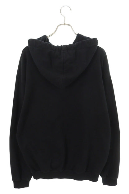 CELINE Black Logo Drawstring Pullover Hoodie Size XL