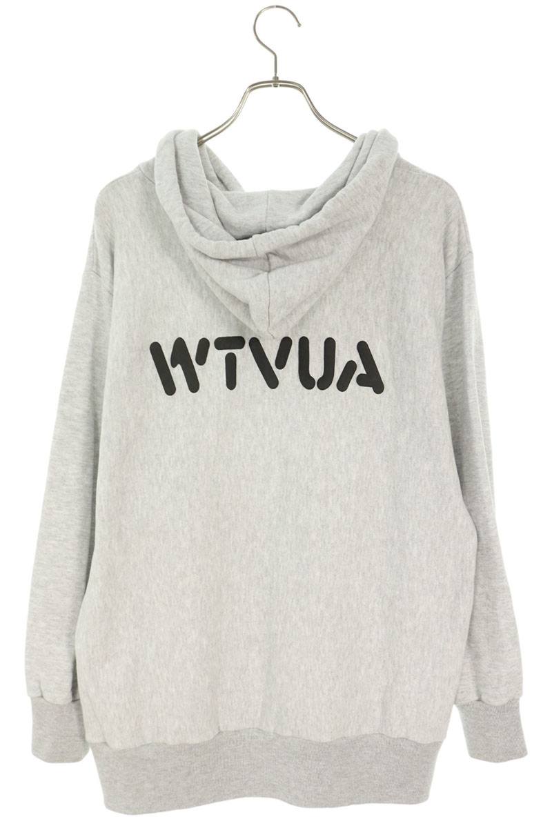 WTAPS Logo Print Half-Zip Hoodie Gray Size 1