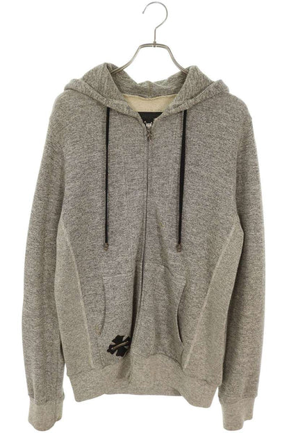 Chrome Hearts Back Leather Horseshoe Zip Hoodie Size L