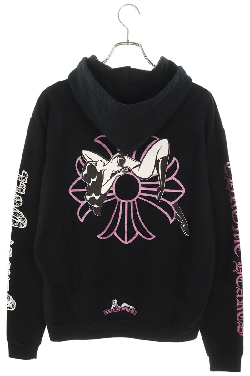 Chrome Hearts DEADLY DOLL Cotton Back Print Hoodie Size XS