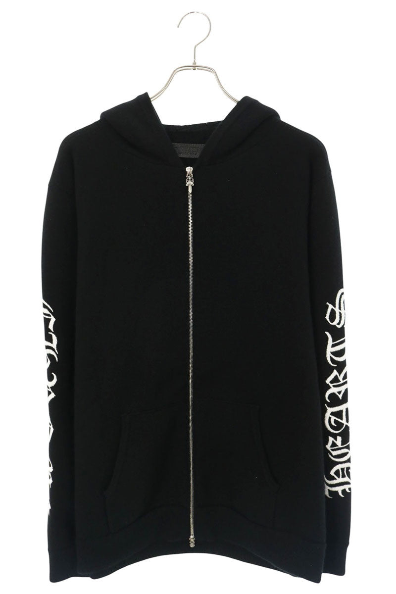Chrome Hearts U LIFE SENTENCE HD ZIP Cashmere Logo Hoodie Size XL