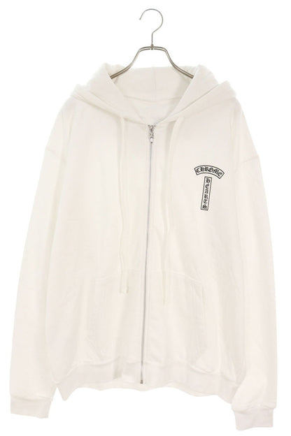 Chrome Hearts Back Arch Logo Print Zip Hoodie Size L