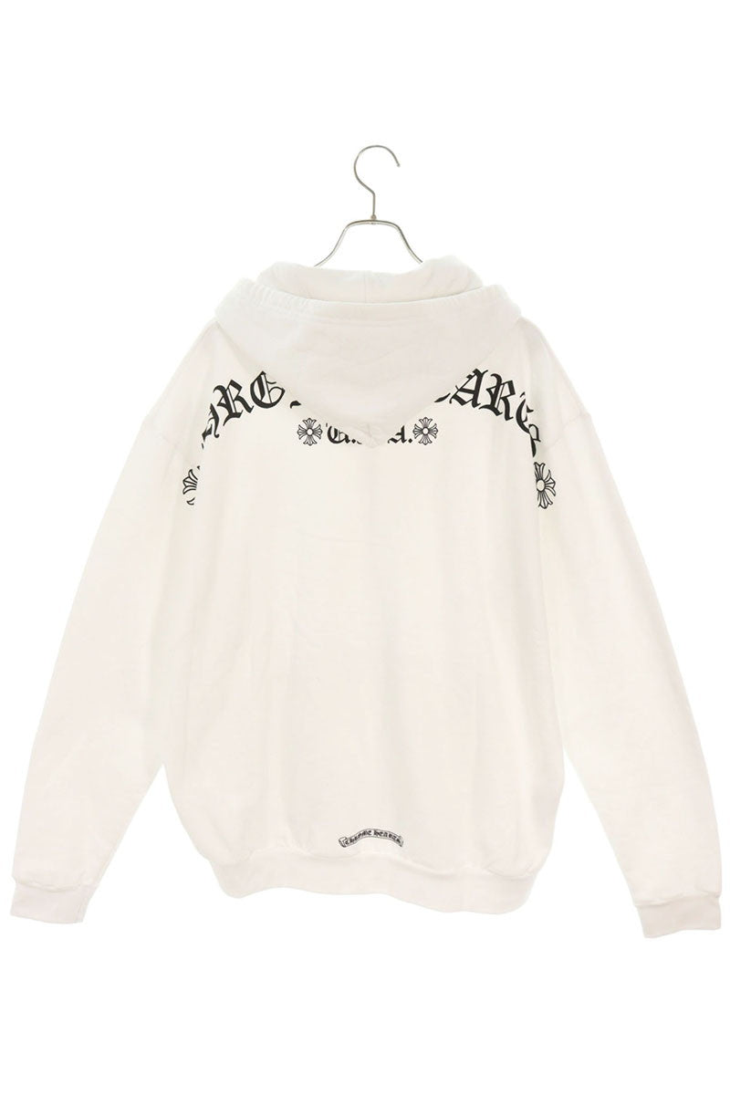 Chrome Hearts Back Arch Logo Print Zip Hoodie Size L