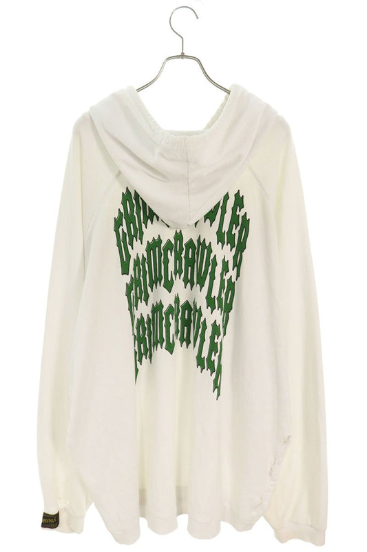 RAF SIMONS 221-M176 Grimcrawler Destroyed Hoodie Size XL