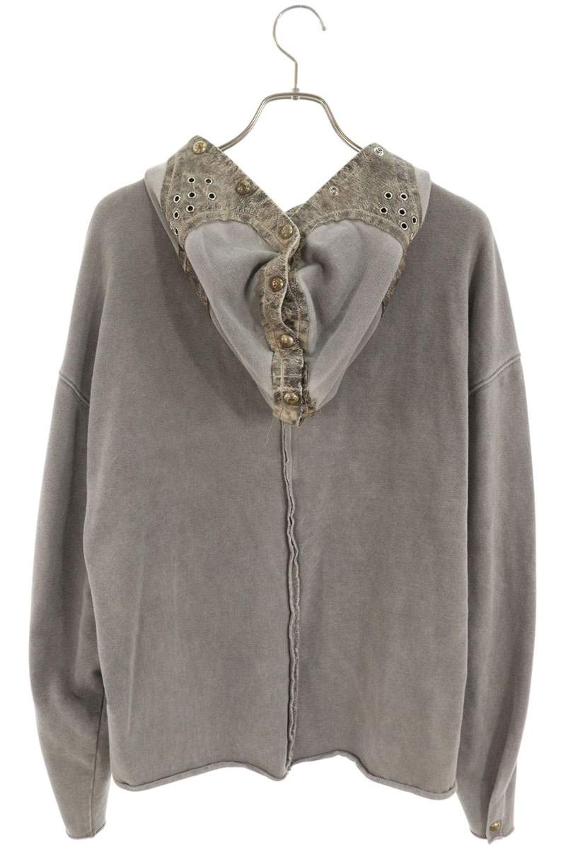 THUG CLUB Snap Button Hoodie Gray Size 3