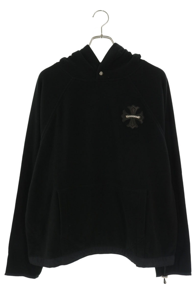 Chrome Hearts GRP Y NOT CH Patch Fleece Hoodie Black Size L