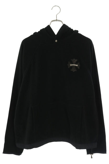 Chrome Hearts GRP Y NOT CH Patch Fleece Hoodie Black Size L