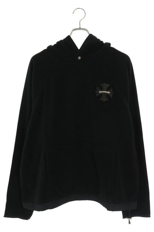 Chrome Hearts GRP Y NOT CH Patch Fleece Hoodie Black Size L