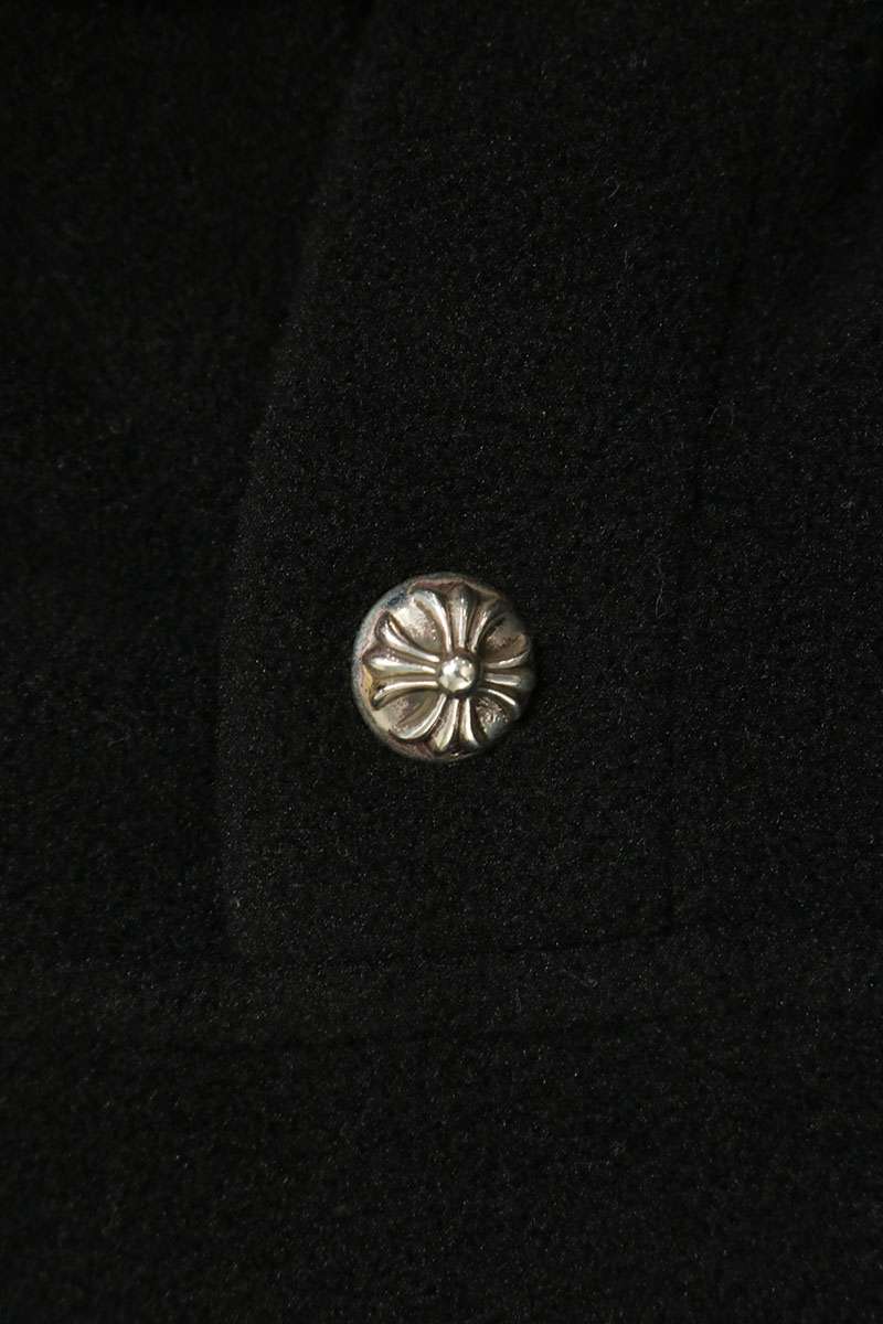 Chrome Hearts GRP Y NOT CH Patch Fleece Hoodie Black Size L