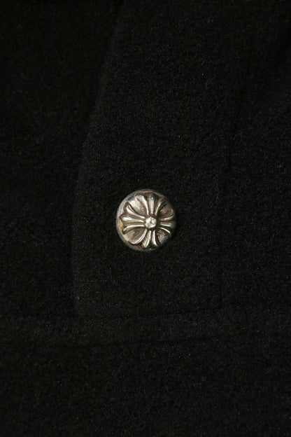 Chrome Hearts GRP Y NOT CH Patch Fleece Hoodie Black Size L